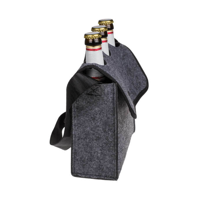 Grey shoulder bag, Beer to go, for 3 bottles - Image 3