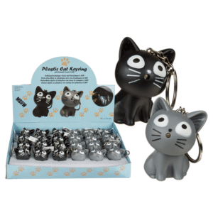 Metal Keychain - Cat with Animal Sound & LED