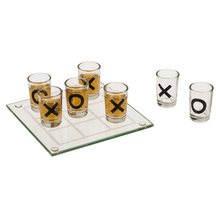 Glass drinking game, Tic Tac Toe with 9 glasses, - Image 3