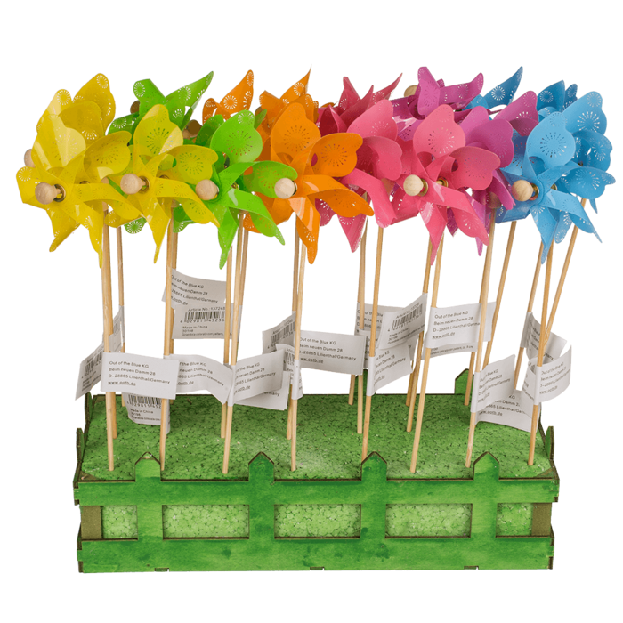 Coloured windmill with stamped samples, - Image 2