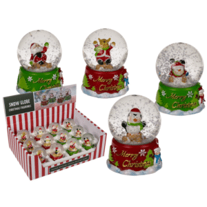Polyresin snow globe, Merry Christmas,