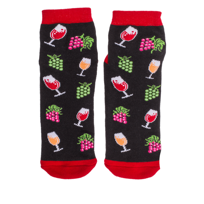 Socks, with ABS sole, Wine Time, one size, - Image 4
