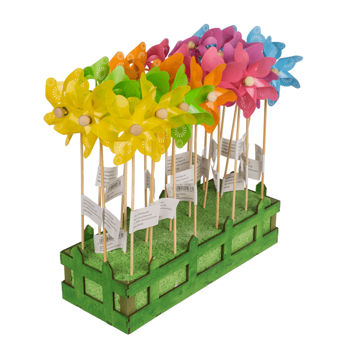 Coloured windmill with stamped samples, - Image 3