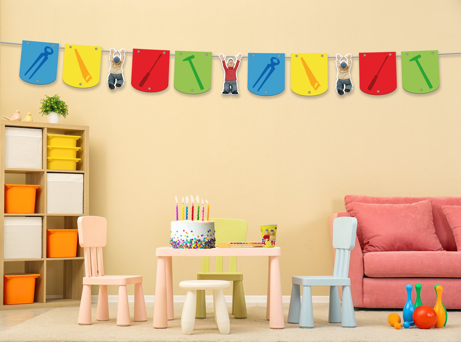 Bunting Garland Pat & Mat - 4 m - Image 4