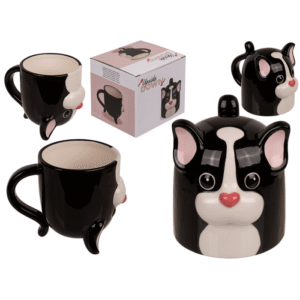 Upside Down Mug, Dog, ca. 12 x 14 cm, ceramic