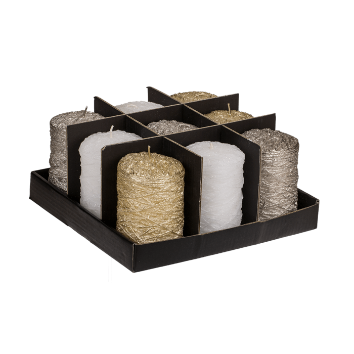 Pillar candle, with glitter, - Image 2