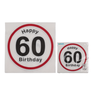 Paper napkins, Happy Birthday - 60,