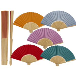 Fan, Summer mix, 21 cm, bamboo,