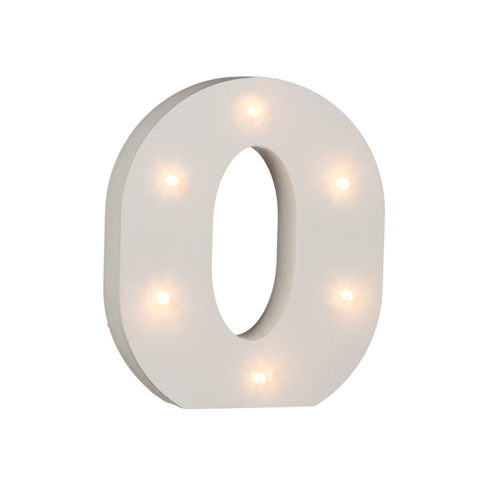 Illuminated wooden letter O, with 6 LED, - Image 2