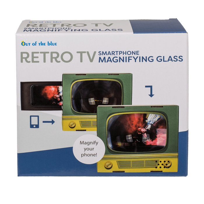 Smartphone magnifying glass, retro television, - Image 2