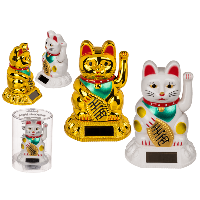 Waving cat, with solar cell,