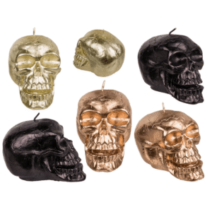 Candle, skull, ca. 12 x 7,5 x 8,5 cm,
