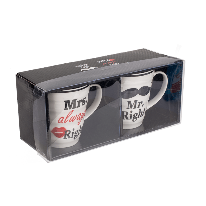 Porcelain mug, Mr Right & Mrs Always Right, - Image 4