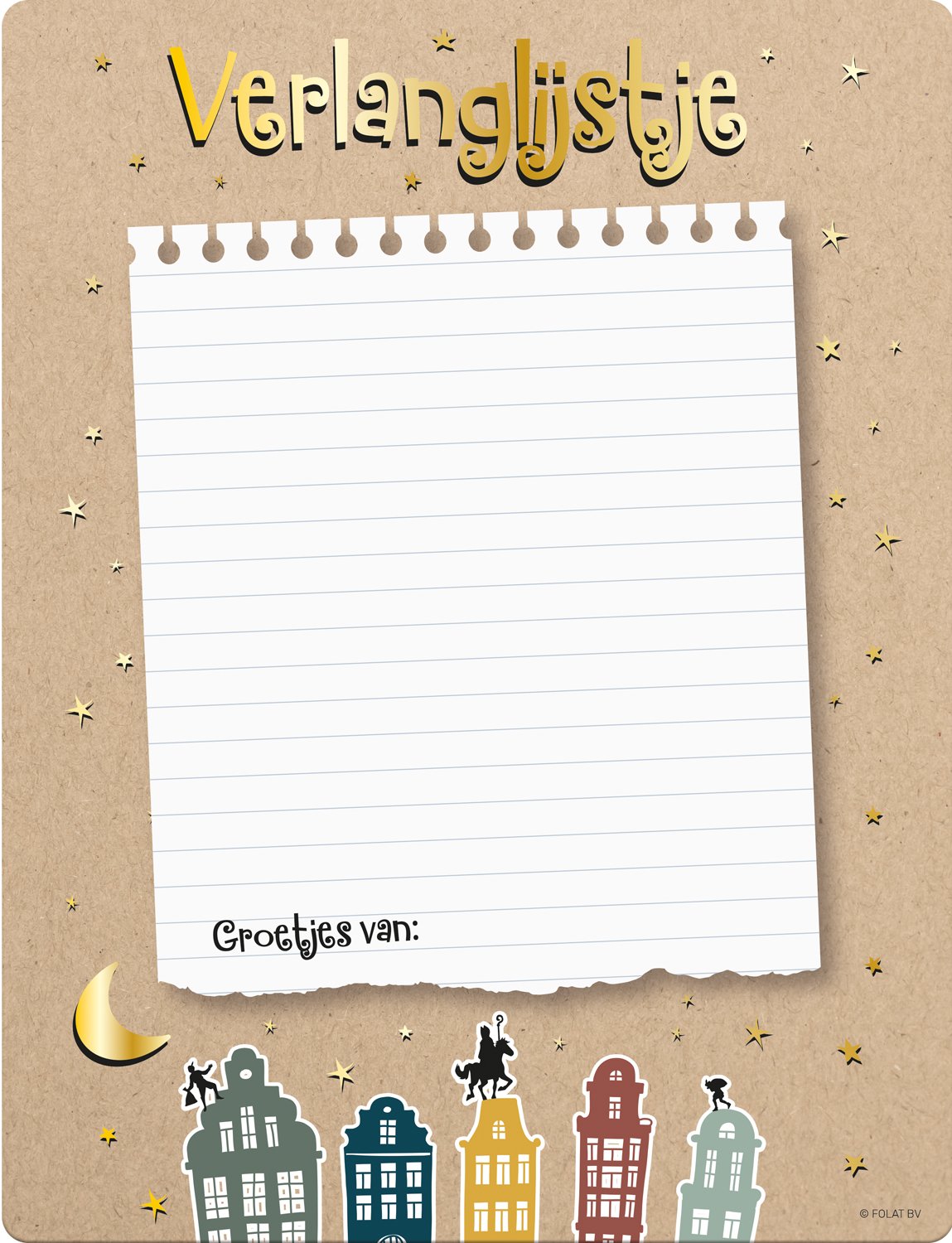 Wishlists 'Welkom Sint & Piet' (NL) - 4 pieces