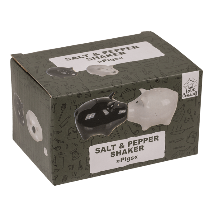 Salt & pepper shaker, pigs with magnet nose, - Image 3