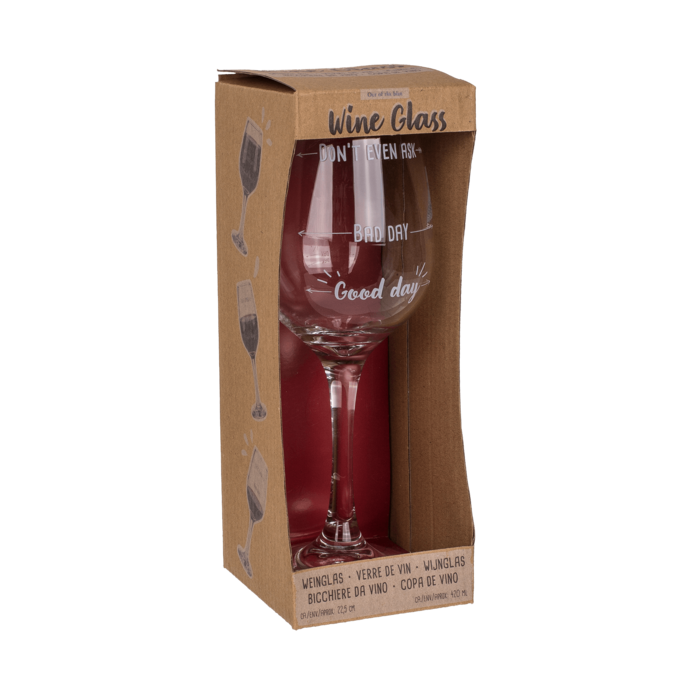 Wine glass, Good day, Bad day, Don't even ask, - Image 3