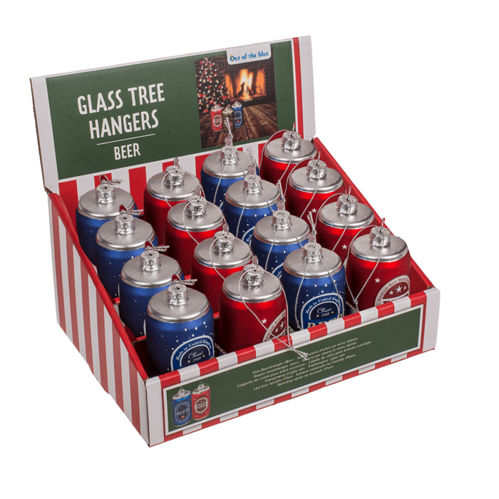Glass tree hanger, beer, 3 assorted, - Image 2