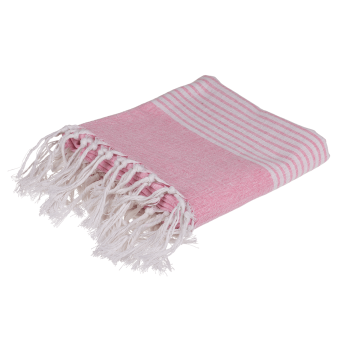White/rosa coloured Fouta Towel (for sauna & - Image 2