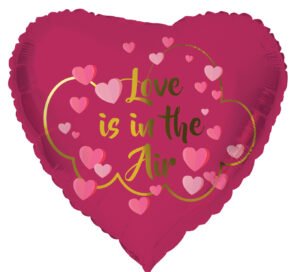 Foil Balloon Heart-shaped Love is in the Air - 45 cm