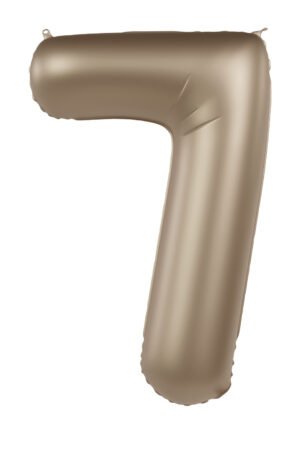 Foil balloon Number 7 - Starlight Gold - Satin Gloss - 86 cm