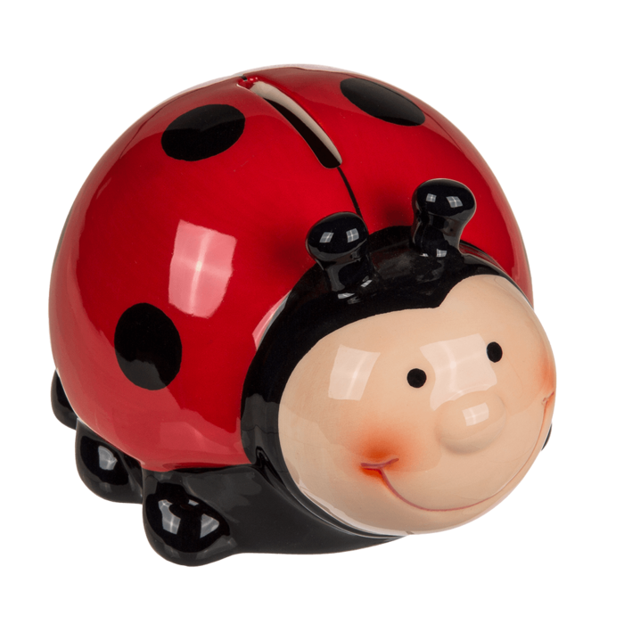 Savings box with lock, Ladybird, - Image 3