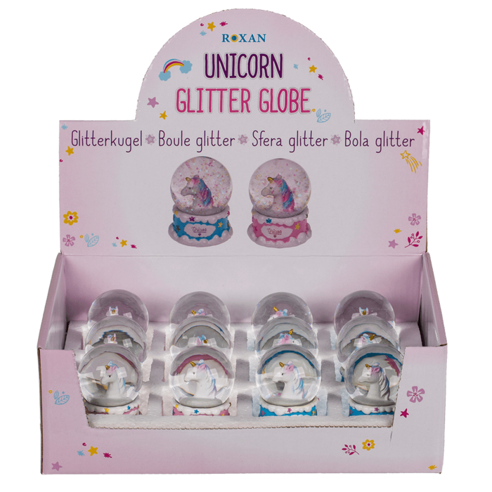 Polyresin glitter globe, Unicorn, - Image 3