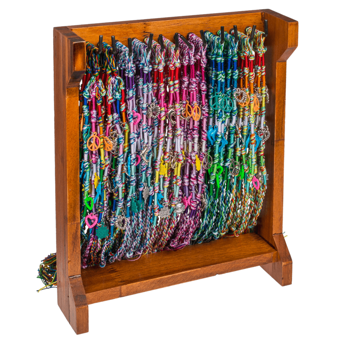 Textile bracelet, Charms, with 3 metal charms, - Image 3