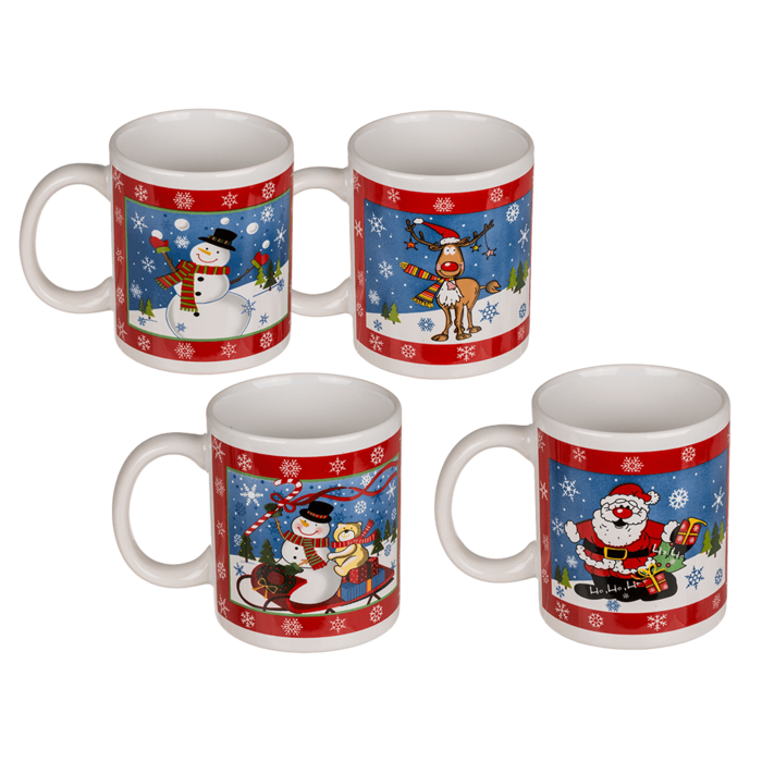 Mug with Christmas design (snowman,