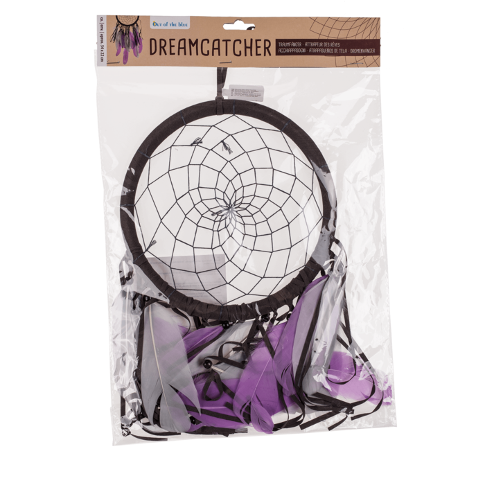 Brown/purple coloured fabric Dreamcatcher, - Image 3