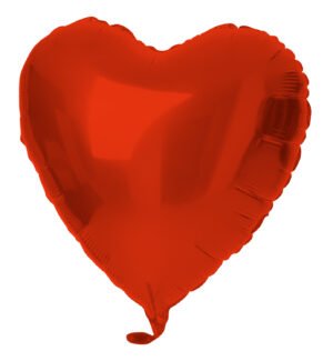 Foil Balloon Heart-shaped Red Metallic Matt - 45 cm