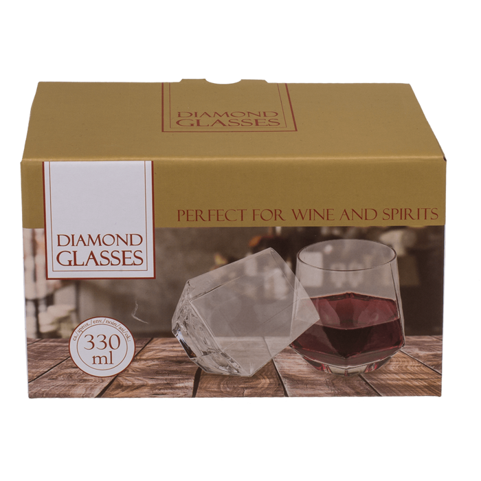 Diamond Wine Glass, approx. 330 ml, - Image 2