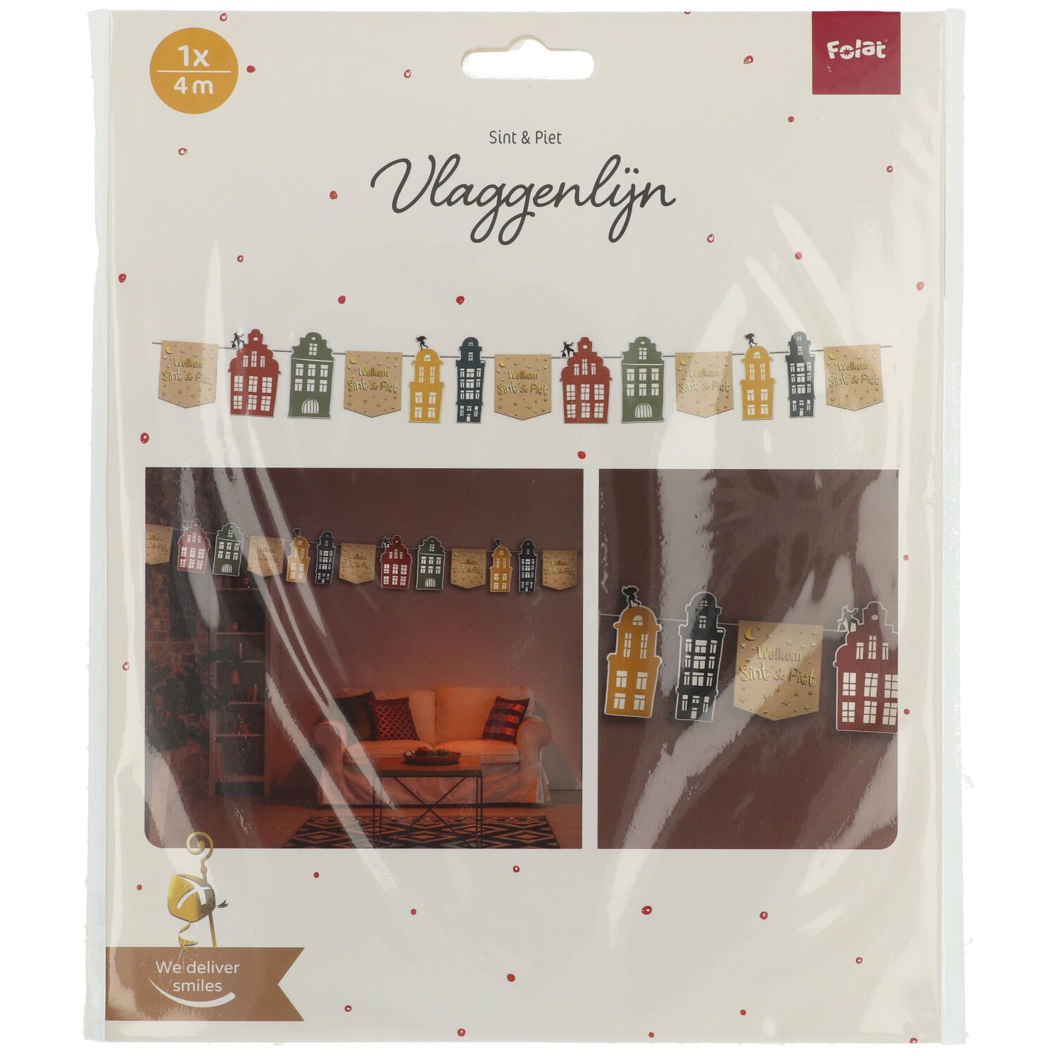 Bunting garland 'Welkom Sint & Piet' - 4 meters - Image 3