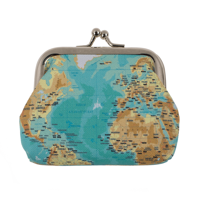 Purse, Worldmap, - Image 3