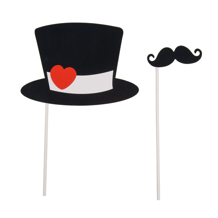 Party photo accessories on stick, - Image 3