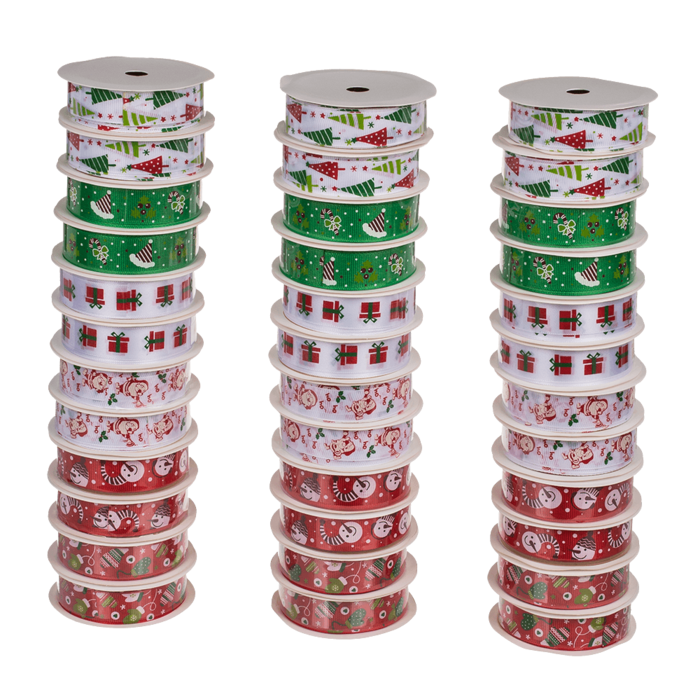 Ribbon, Christmas, polyester, 2 cm x 2 m, - Image 4