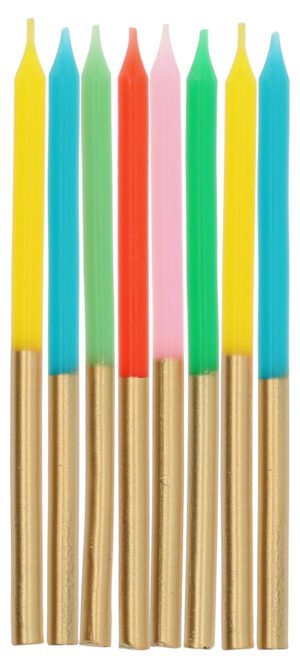 Candles Retro Metallic 10cm - 24 pieces