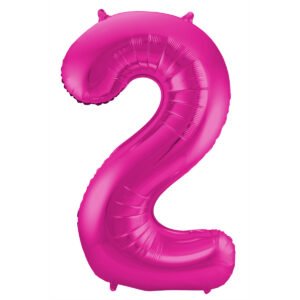 Foil Balloon Number 2 - Magenta - 86 cm