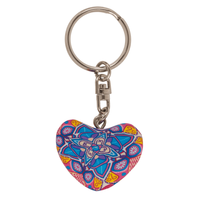 Metal keychain, Clay Heart, - Image 3