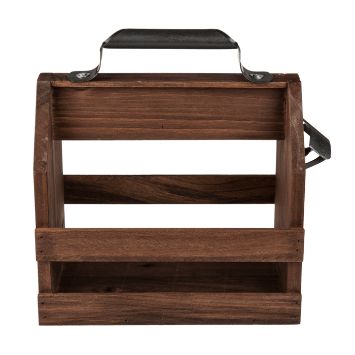 Wooden bottle holder with metal bottle opener, - Image 4