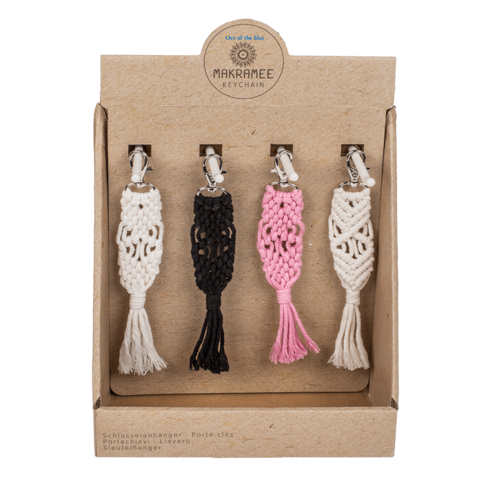 Metal key chain, Makramee style, - Image 4