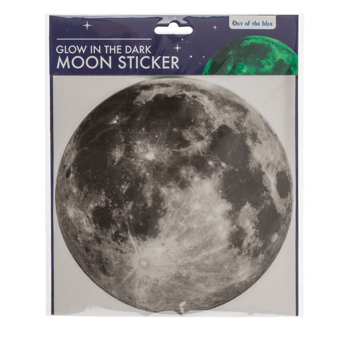 Glowing Moon Sticker, Glow in the Dark, - Image 2