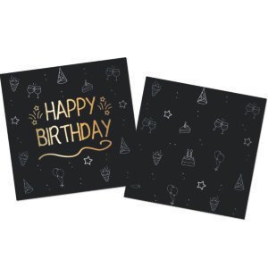 Napkins - Shining Glam - 33 x 33 cm - 16 pieces