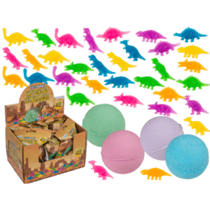 Fizzy bomb, with Dinosaur figurine,