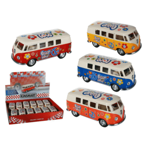 Metal model car with pull back, VW T1 Bus 1962 -,