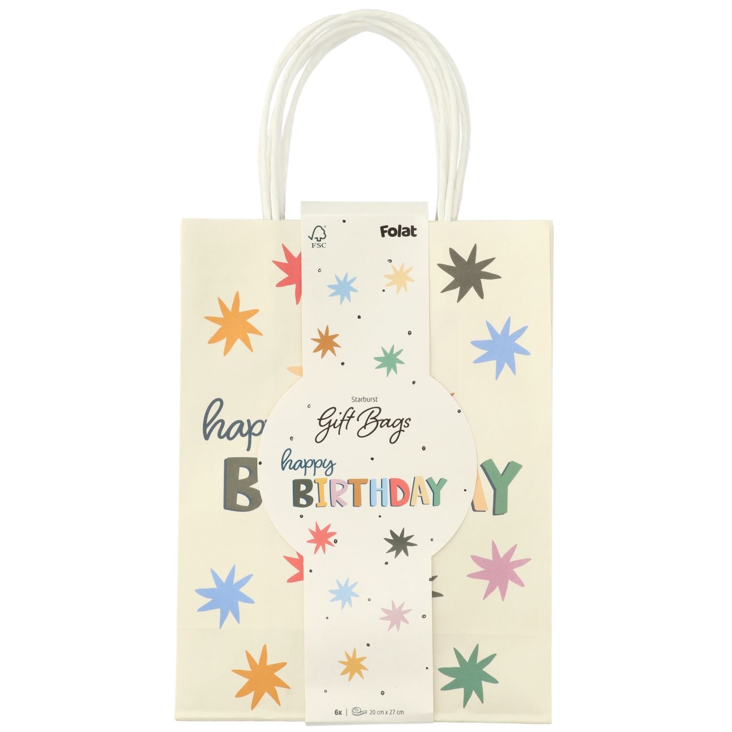 Gift Bags - Starburst - 20 x 27 cm - 6 pieces - Image 3