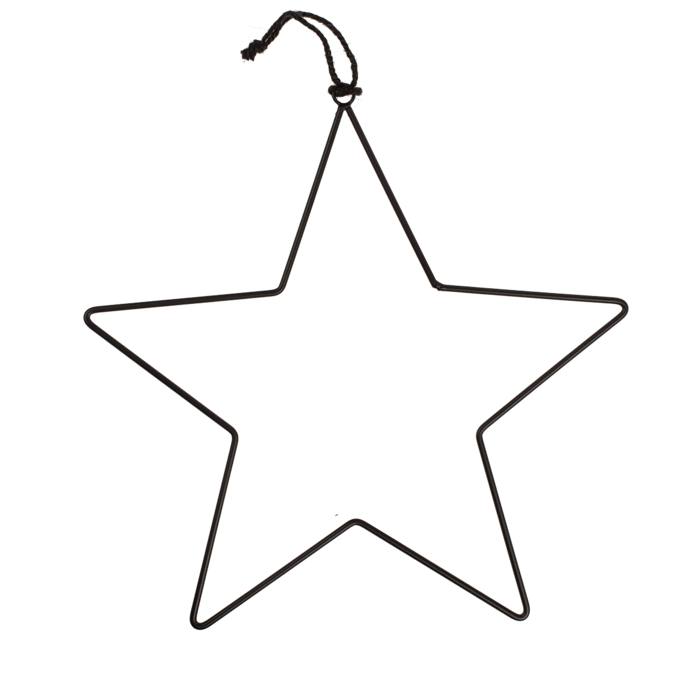 Black metal stars, for hanging, 4 pcs per set, - Image 3