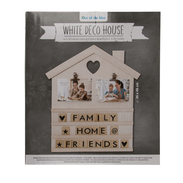 White deco house with 90 nature coloured letters & - Image 2
