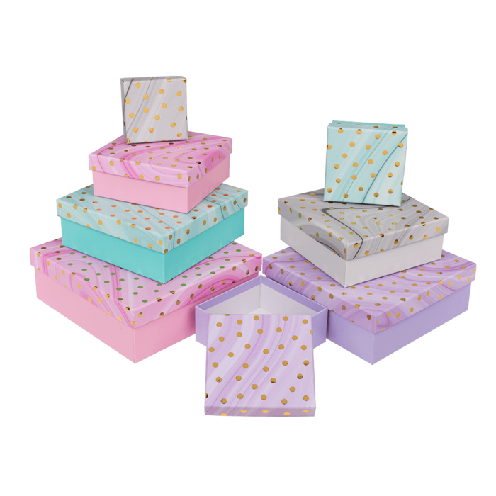 Multicoloured gift boxes, Golden Dots, - Image 2