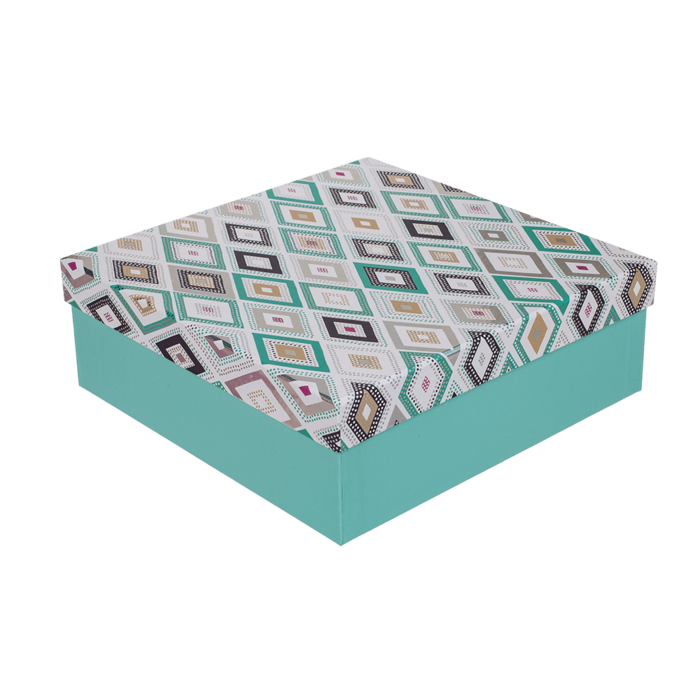 Green gift box with hash pattern, - Image 4