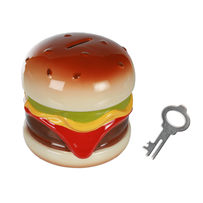 Savings bank with lock, Hamburger,